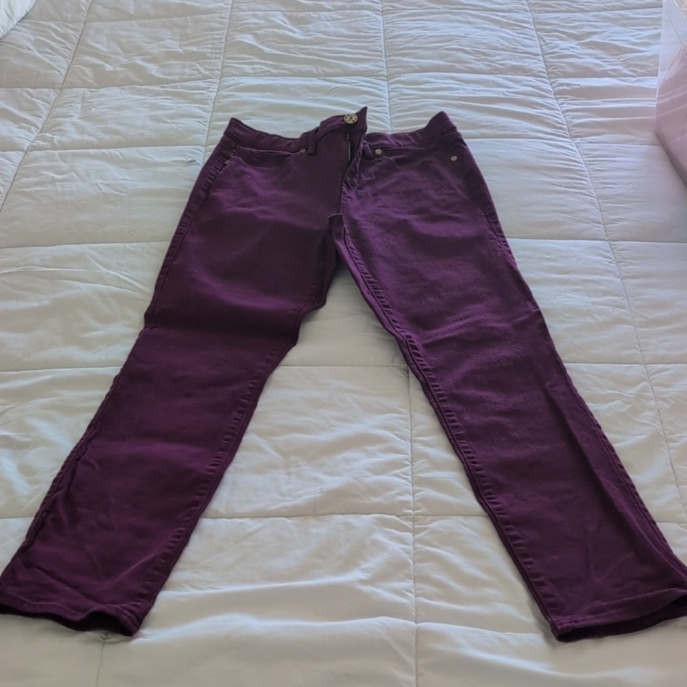 Lilly Pulitzer Purple Straight Leg Jeans Size 6